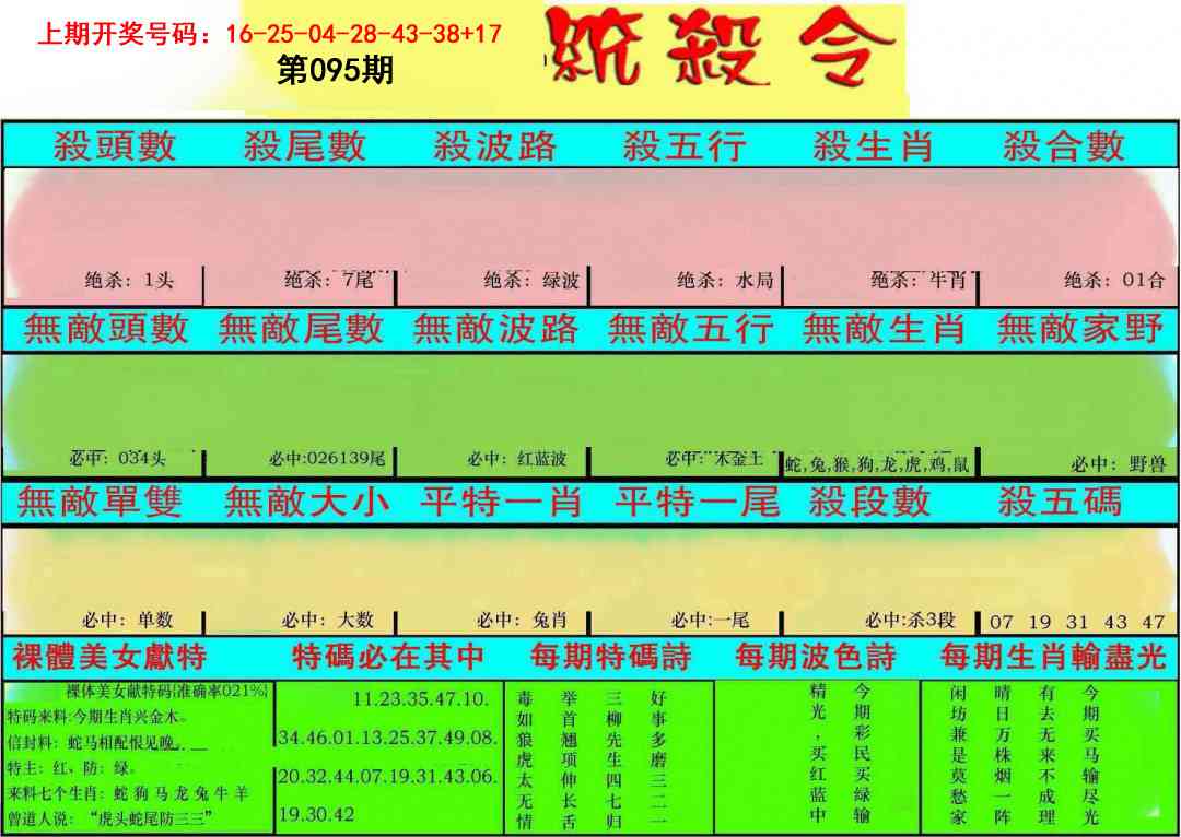 095期统杀令[图]
